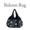 Ballontasche mit Schmetterlingsdruck (schwarz x gräulich)